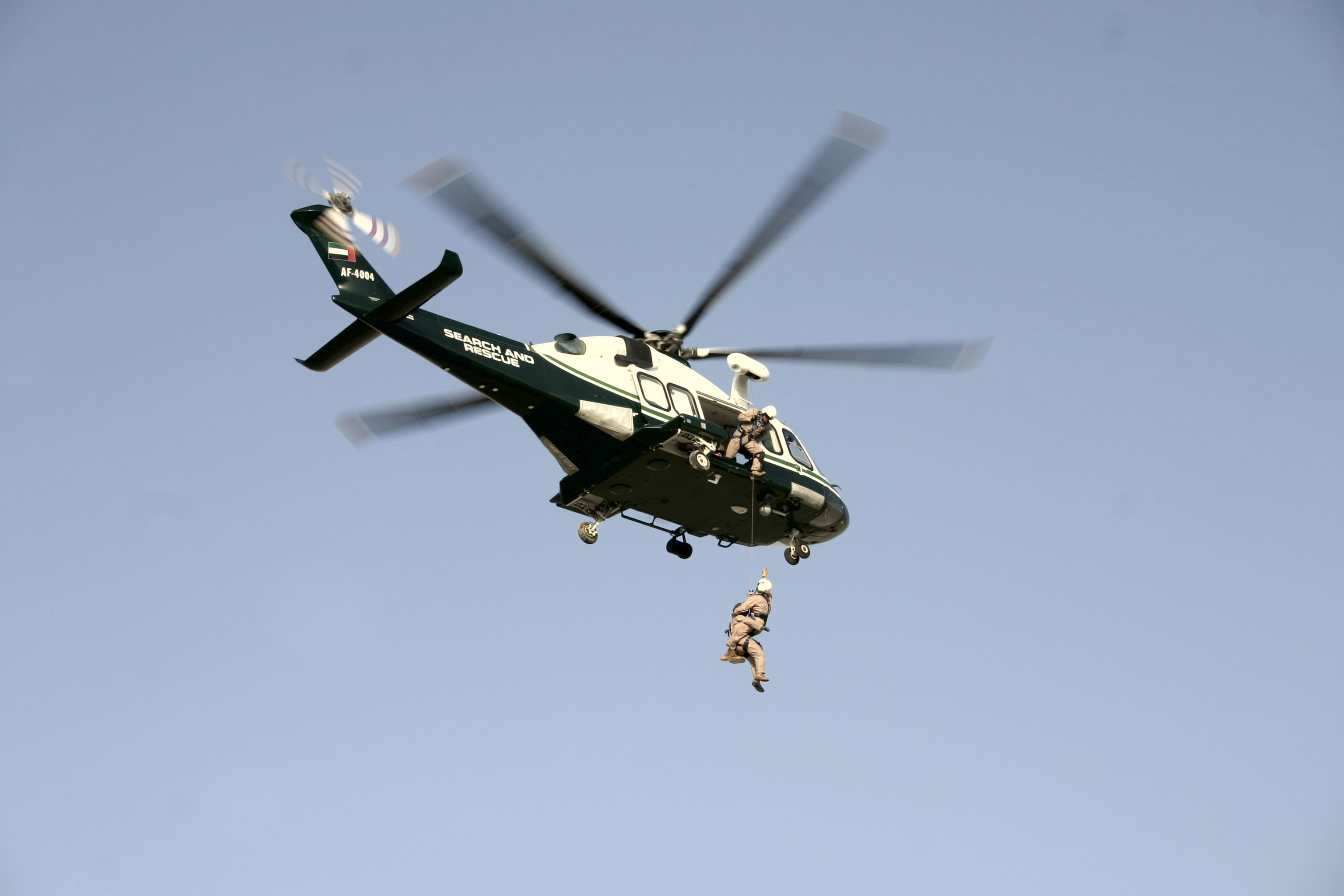 Hélitreuillage en opération de secours